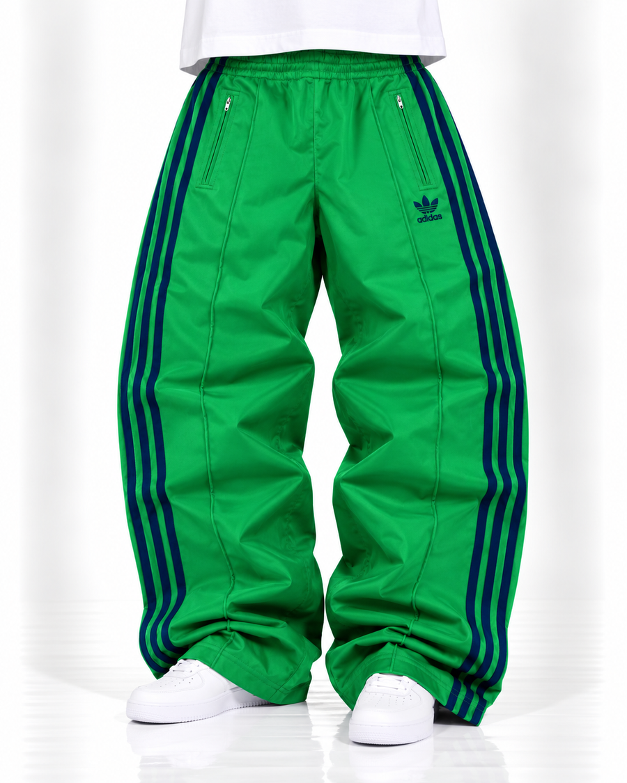 Adidas 3 Stripes Trackpant Vintage Y2K 2000s "Green/Navy" (S)