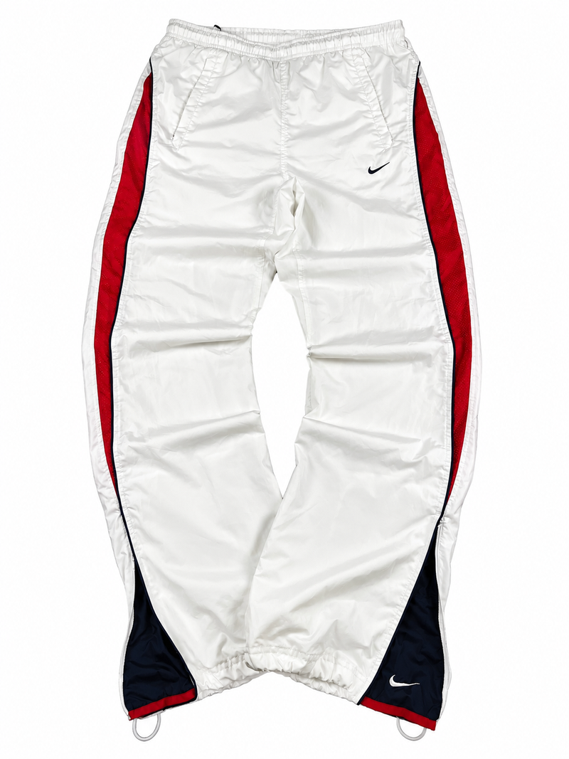 Pantalón deportivo Nike vintage Y2K años 2000 «blanco/rojo/azul marino» (M)