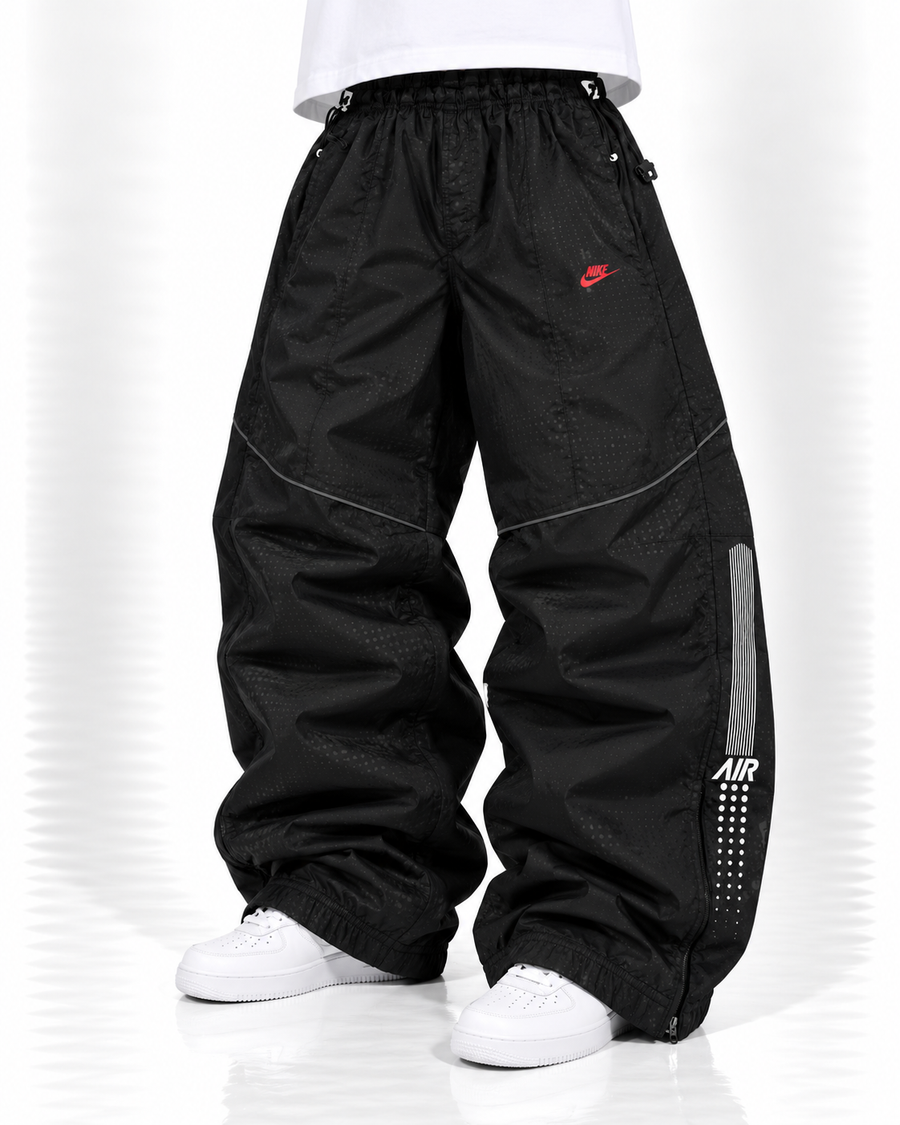 Nike Trackpant Rare Vintage Y2K 2000s "Black/Red" (L)