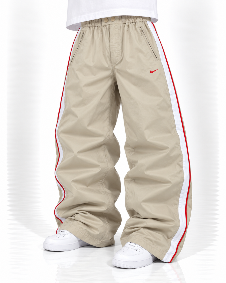 Nike Trackpant Vintage Y2K 2000s "Beig/White/Red" (L)
