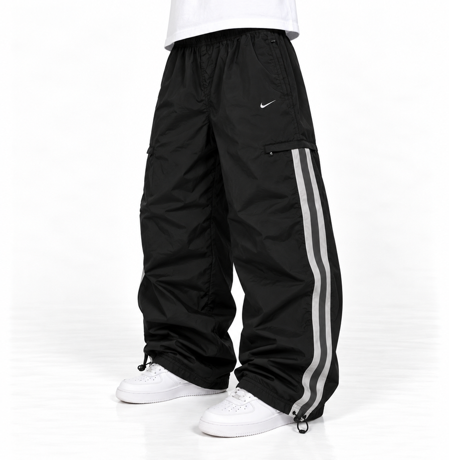Nike Trackpant Vintage Y2K 2000s "Black/White/Gray" (XL)