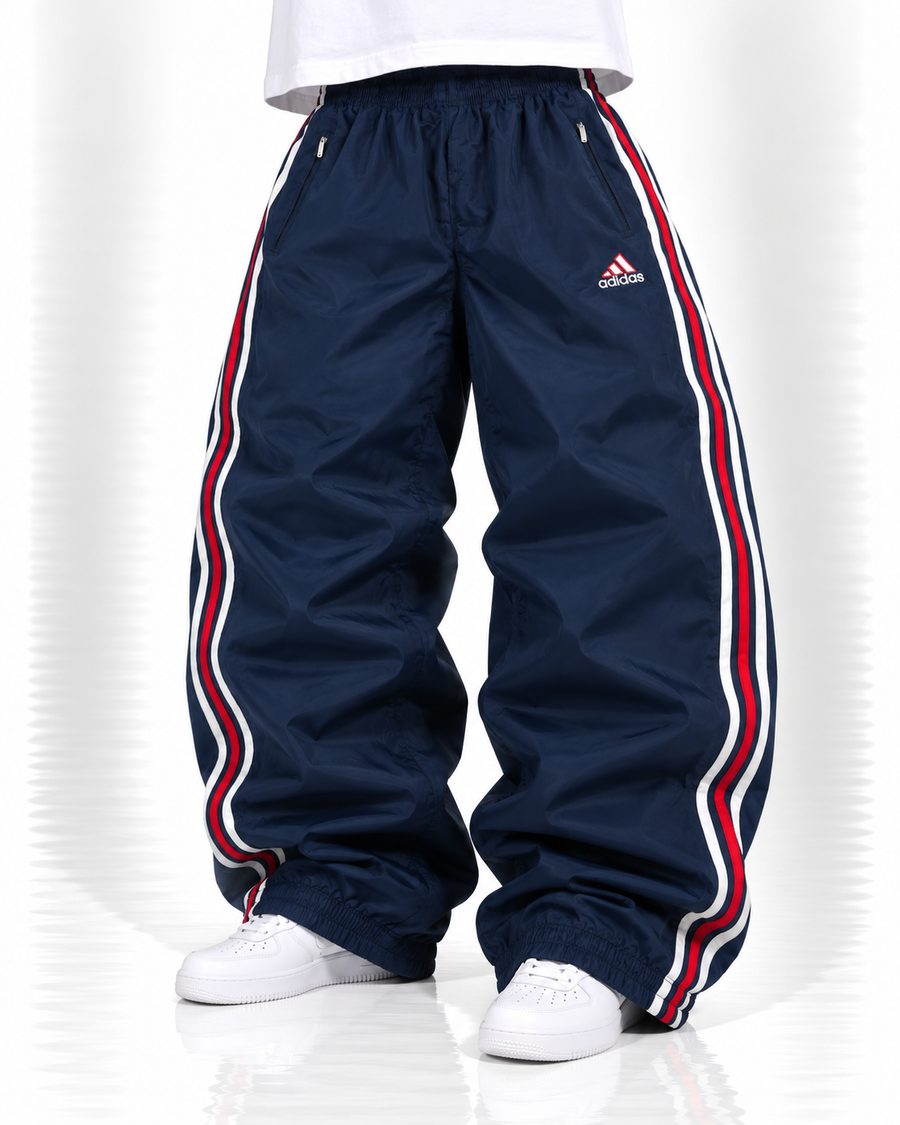 Adidas Trackpant Vintage Y2K 2000s "Navy/Red/White" (M)