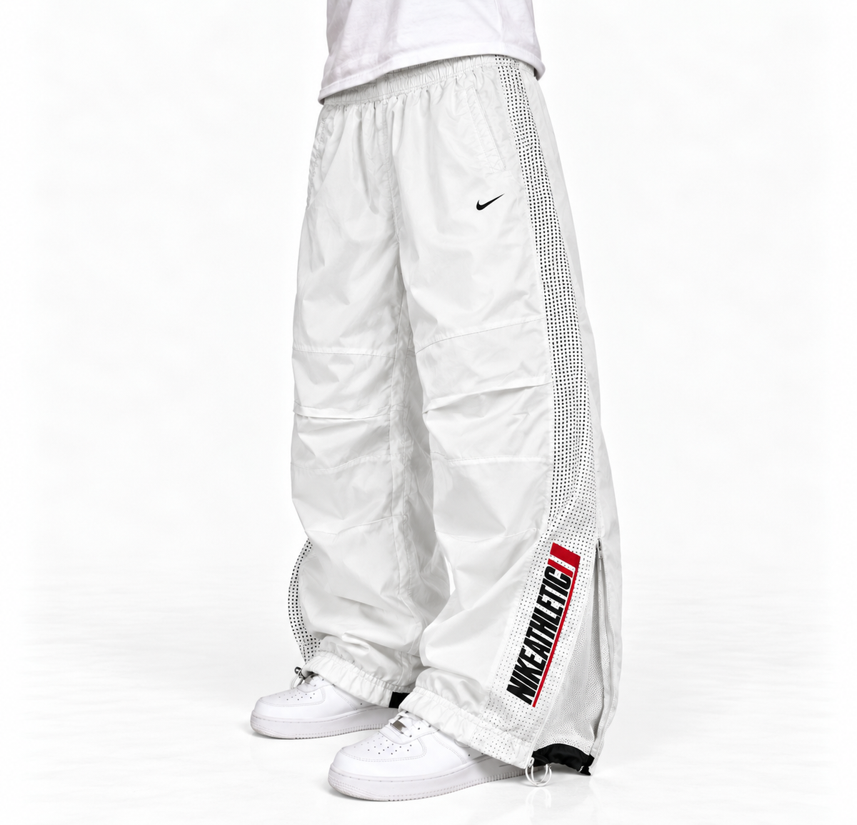 Nike Trackpant Rare Vintage Y2K 2000s "White" (XL)
