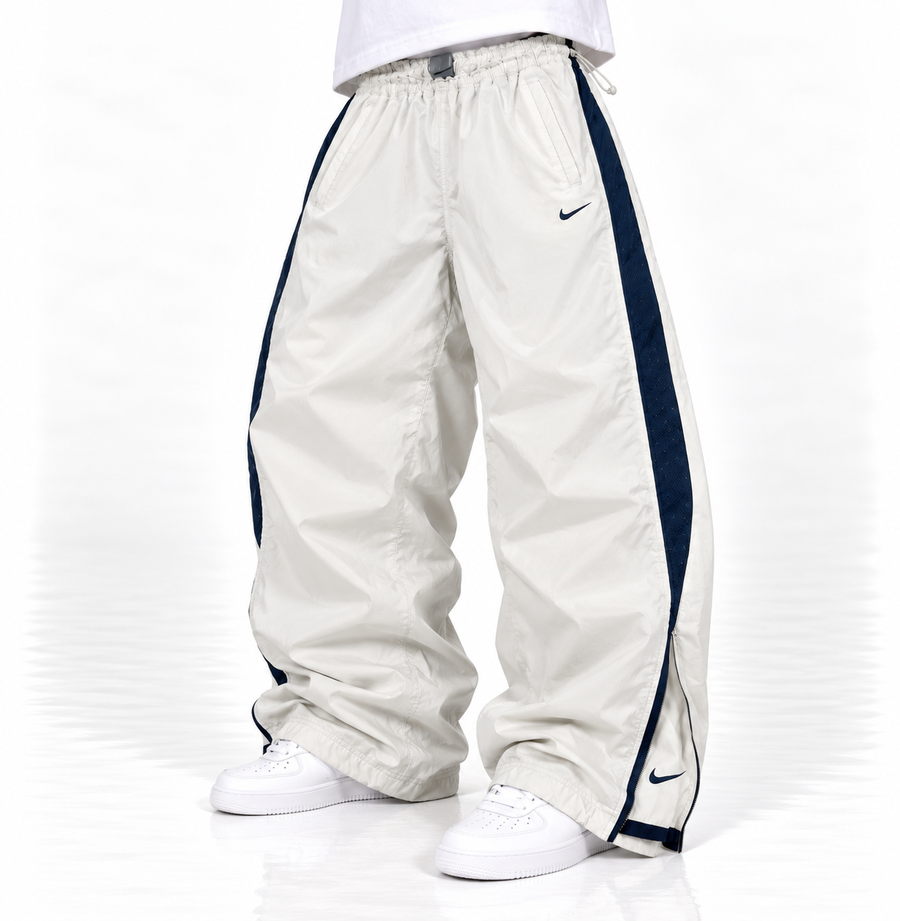 Nike Trackpant Vintage Y2K 2000s "White/Navy" (M)