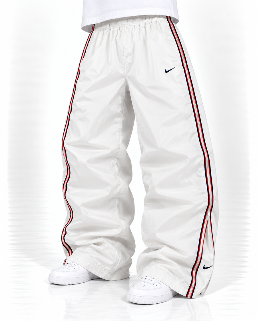 Nike Trackpant Vintage Y2K 2000s "White/Navy/Red" (L)