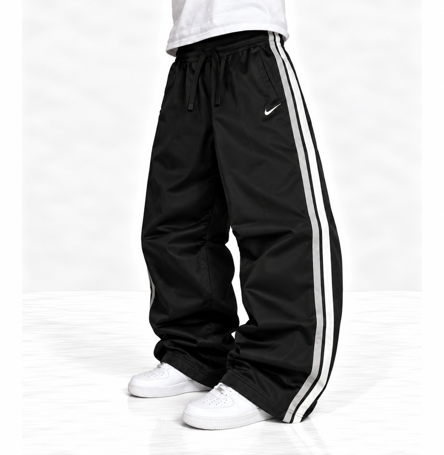 Nike Trackpant Vintage Y2K 2000s Black/Grey/White (L)