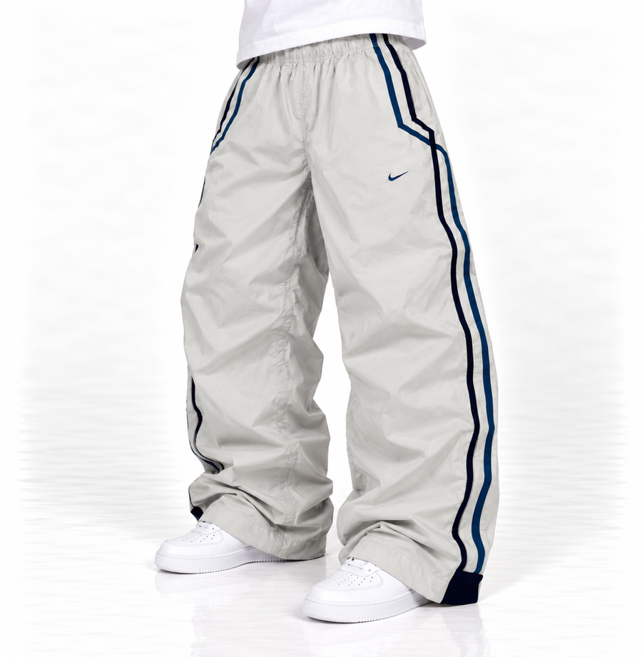 Nike Trackpant Vintage Y2K 2000s "White/Navy" (M)