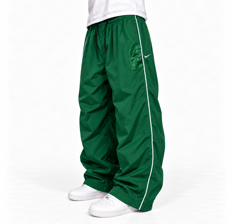 Nike Trackpant Vintage 2000s Y2K "Green/White" (L)