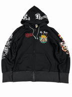 Ed Hardy by Christian Audigier Graphic Sweatshirt Vintage Y2K 2000S "Black" (M)
