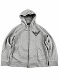 Sudadera con capucha y cremallera Armani Jeans vintage de los años 2000 "Gris/Negro" (S)
