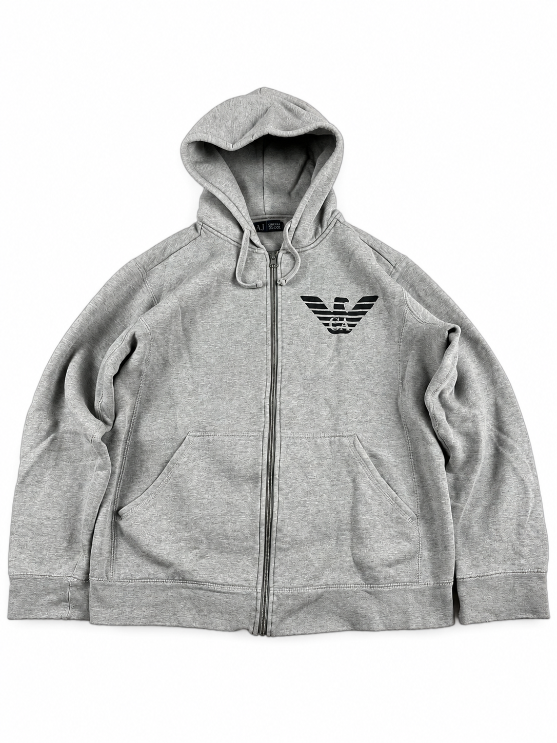 Armani Jeans Zipper/Hoodie Vintage 2000s "Gray/Black" (S)