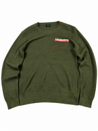 Diesel Vintage Knit Sweater "Olive Green" Number Logo (L)